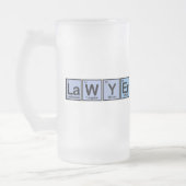 要素から成っている弁護士 フロストグラスビールジョッキ (左)