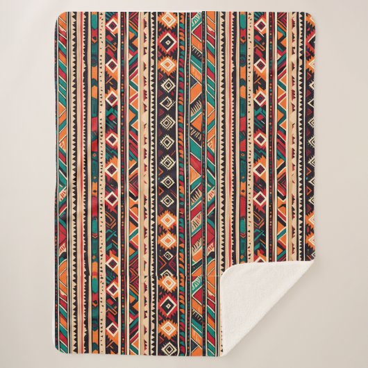 要素とシームレスなパターン，エスニックのシームレス シェルパブランケット (正面)