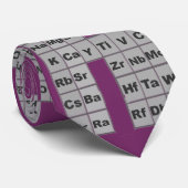 要素のアートな人のタイの紫色の周期表 ネクタイ (ロール)