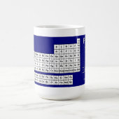 要素のマグの周期表-青 コーヒーマグカップ (中央)