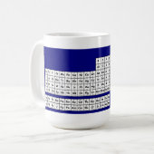 要素のマグの周期表-青 コーヒーマグカップ (正面左)