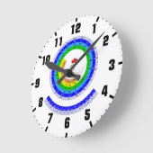 要素の円の周期表 ラウンド壁時計 (傾斜)