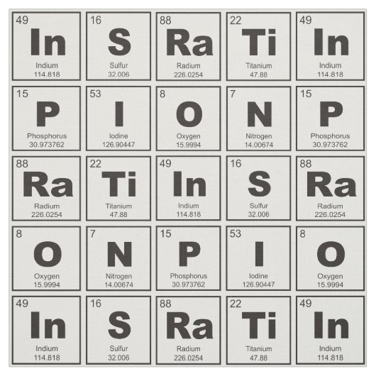 要素の化学周期表: インスピレーション ファブリック (見本)