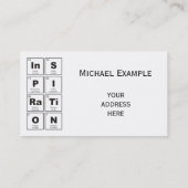 要素の化学周期表: インスピレーション 名刺 (裏面)