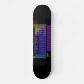 要素の周期表カラフルブラックバック スケートボード (正面)