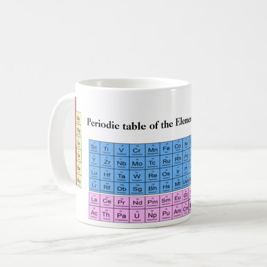 要素の周期表-マグ コーヒーマグカップ (正面左)