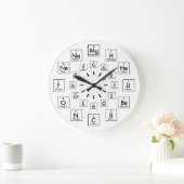 要素の周期表- 24時間 ラージ壁時計 (ホーム)