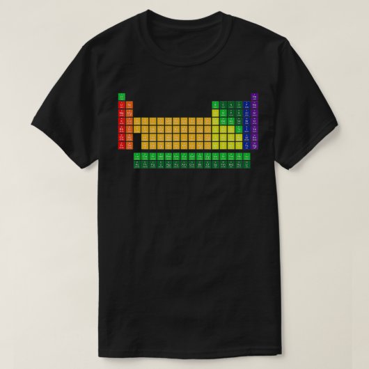 要素の周期表 Tシャツ (デザイン正面)