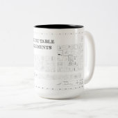 要素の図解入りの、写真付きのな周期表 ツートーンマグカップ (正面右)