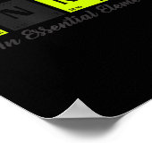 要素の定期的なテーブルテニスプレーヤーギフト ポスター (角)