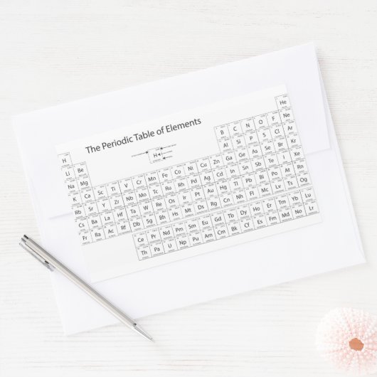 要素の定期的な表のシール 長方形シール (封筒)