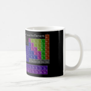 要素の定期的な表(カラフル黒)  コーヒーマグカップ