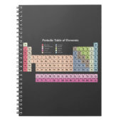 要素の定期的な表(暗い)ノートブック ノートブック (正面)