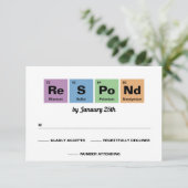 要素の定期結婚表 出欠カード (スタンド正面)