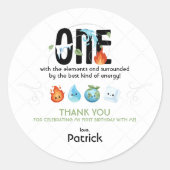 要素の最初の誕生日 ラウンドシール (正面)