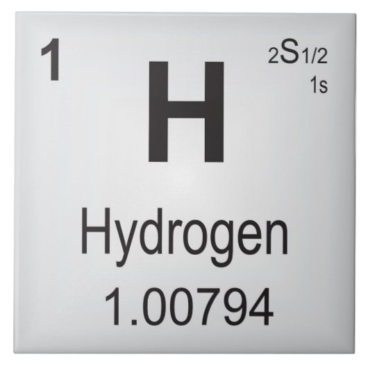 要素の水素のセラミックタイルの周期表 タイル (正面)
