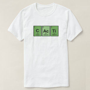 要素の緑のサボテンの周期表 Tシャツ