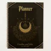 要素の調和：月、金ゴールド、ジオメトリ。 プランナー手帳 (正面)