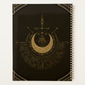 要素の調和：月、金ゴールド、ジオメトリ。 プランナー手帳 (裏面)