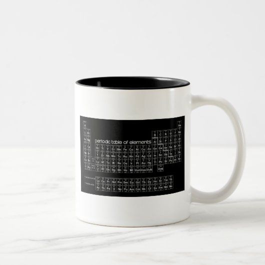 要素の黒の周期表 ツートーンマグカップ (右)