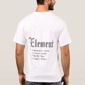 要素のTシャツ Tシャツ (裏面)