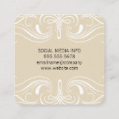 要素ファンシーベージュ スクエア名刺 (裏面)