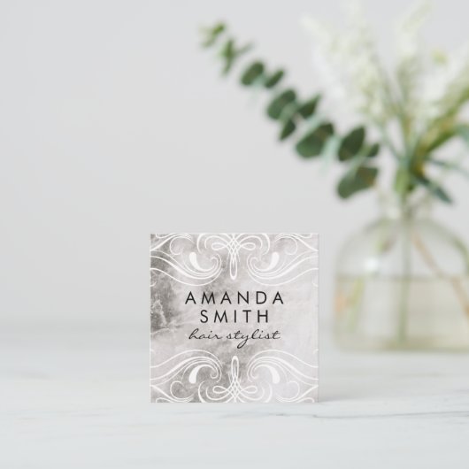要素ファンシー大理石 スクエア名刺 (スタンド正面)