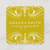 要素ファンシー黄 スクエア名刺 (正面)