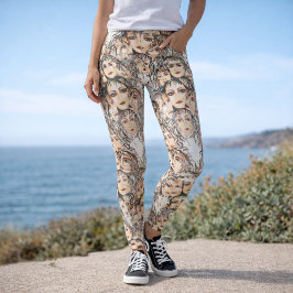 要素ポップ・アートの付きアートアニメパフェミニンターン レギンス