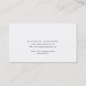 要素ミニマリストモダンビジコンテンポラリーネス 予約カード (裏面)