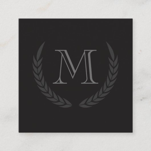 要素付きモノグラム スクエア名刺 (正面)