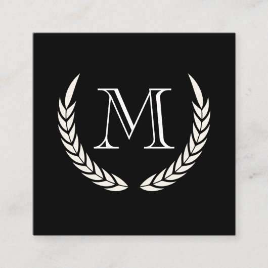 要素付きモノグラム スクエア名刺 (正面)