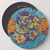 要素抽象芸術サーフ 缶バッジ (正面&裏面)