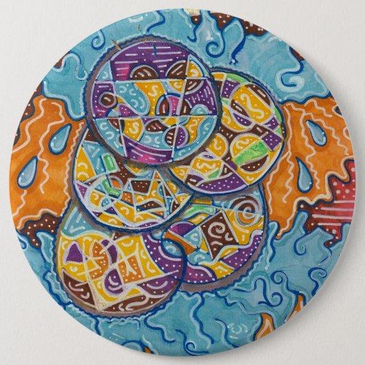 要素抽象芸術サーフ 缶バッジ (正面)