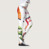 要素日本の水色シームレスなテクスチャ レギンス (右)