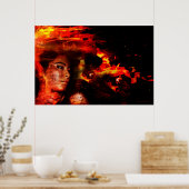 要素的 |火災 ポスター (キッチン)