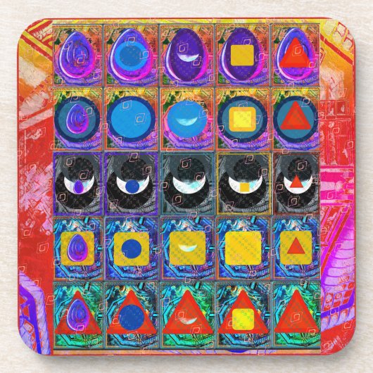 要素記号パターンメディテーション支援タトバ コースター (正面)