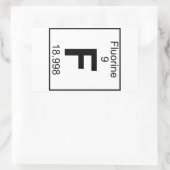 要素009 - F – フッ素（フル） 長方形シール (バッグ)