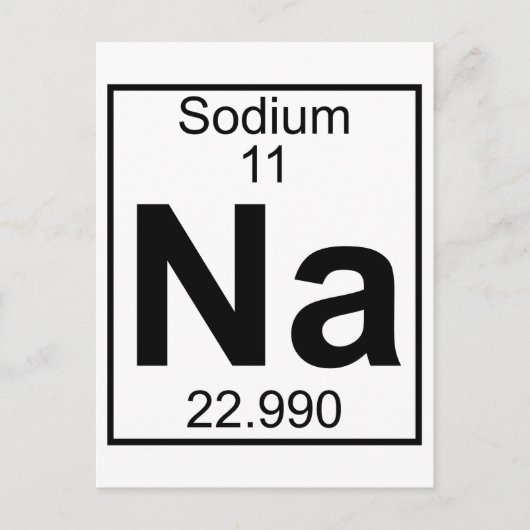 要素011 - Na – ナトリウム（フル） ポストカード (正面)
