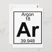 要素018 - Ar – アルゴン(フル) ポストカード (正面/裏面)