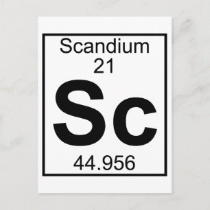 要素021 - Sc - Scandium (フル) ポストカード