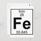 要素026 - Fe – 鉄(完全) ポストカード (正面/裏面)