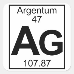 要素047 - Ag - Argentum (完全な) スクエアシール