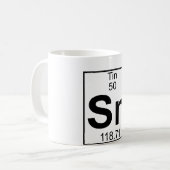 要素050 - Sn -錫(完全な) コーヒーマグカップ (正面左)
