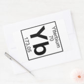 要素070 - Yb – イッテルビウム（完全） 長方形シール (封筒)