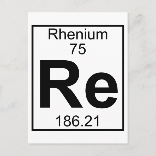 要素075 - Re - Rhenium （フル） ポストカード (正面)