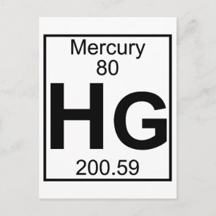 要素080 - Hg – 水星(フル) ポストカード
