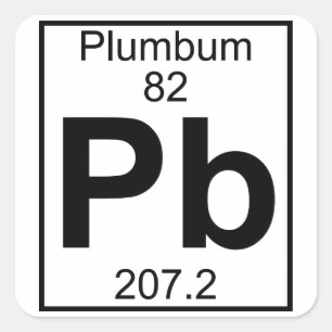 要素082 - Pb - Plumbum (完全な) スクエアシール