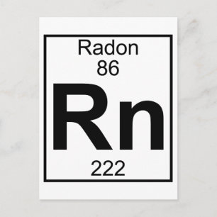 要素086 - Rn - Radon (フル) ポストカード