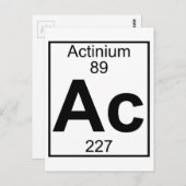 要素089 - Ac - Actinium （フル） ポストカード (正面/裏面)